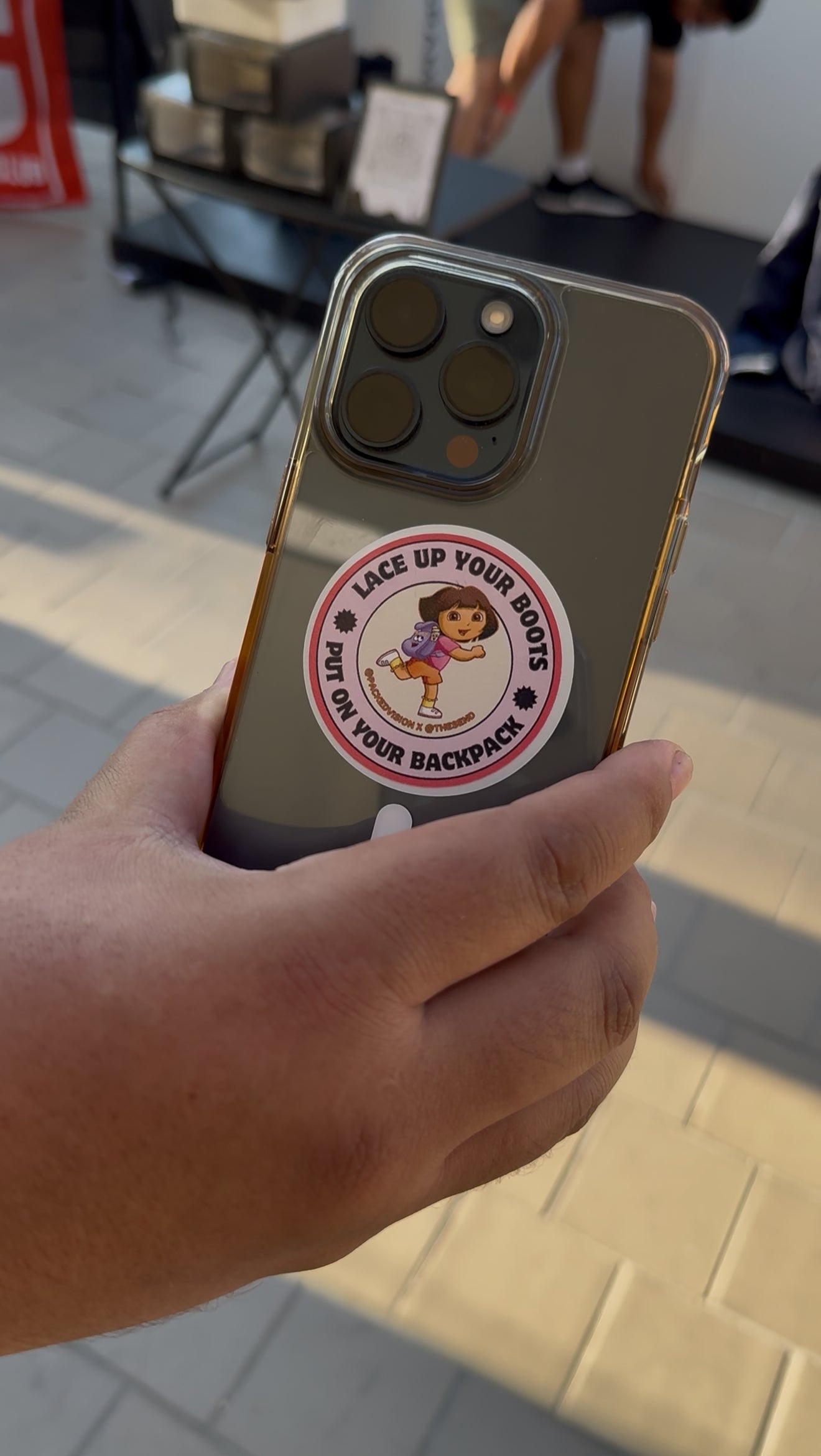 Lace up your boots, Put on your backpack sticker