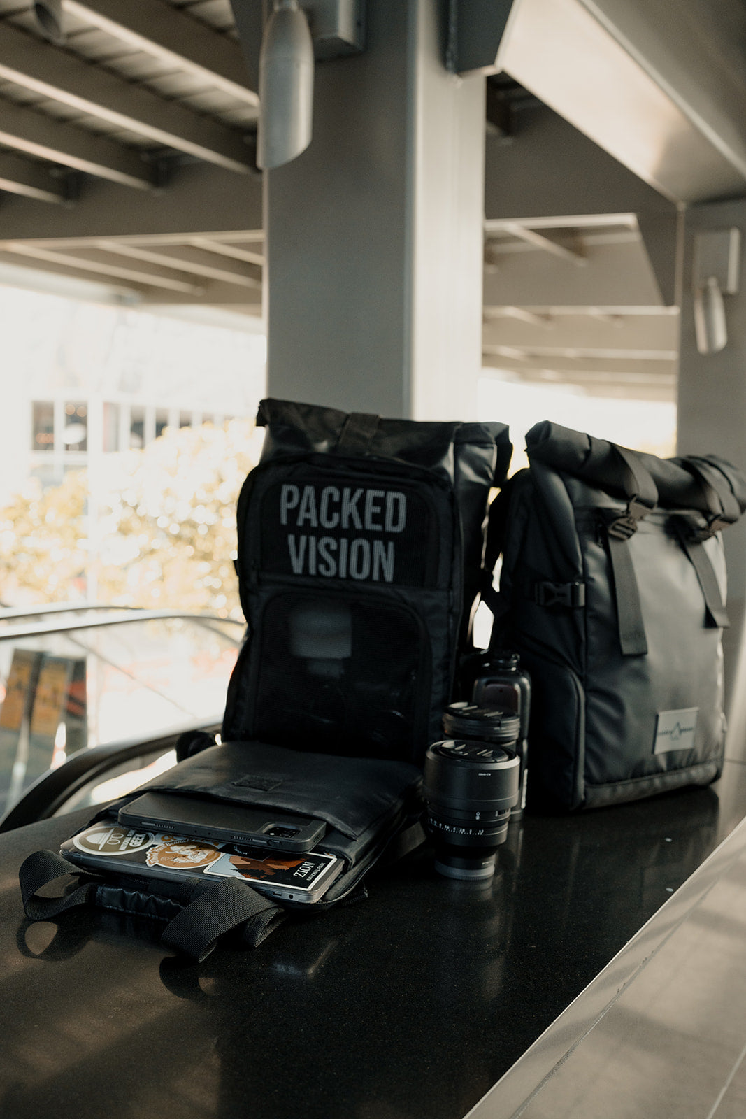 Camera Backpack with built in water bladder – Packed Vision