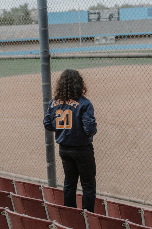 Jesus Wept Varsity Baseball Jacket